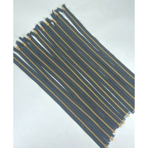 10x NOS Vintage Lot Scovill USA Metal Brass Zipper Pulls Zippers~21" Replacement - Picture 2 of 10